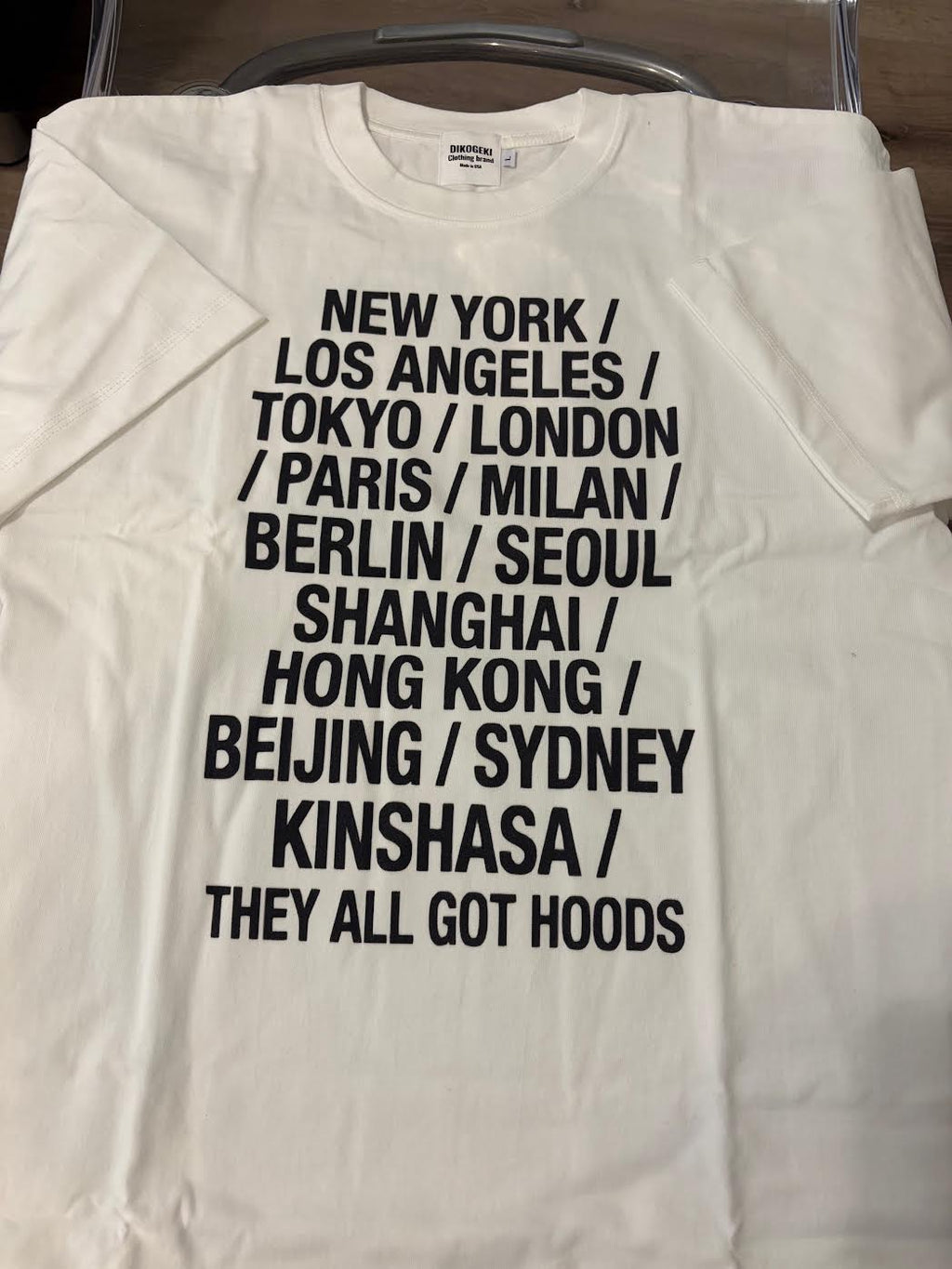 They all got Hoods T-shirt Essential Cotton T-Shirt White