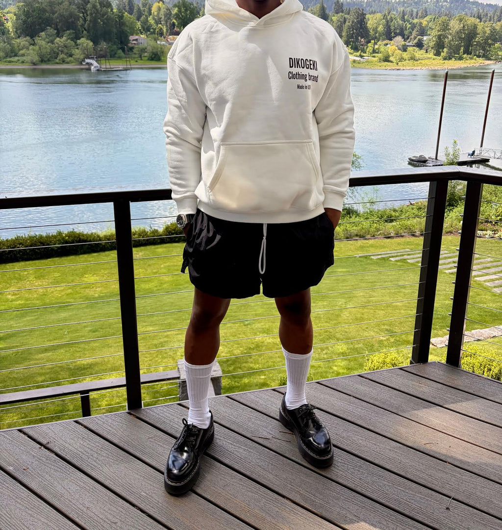 They all got Hoods white Hoodie Oversize Fleeced