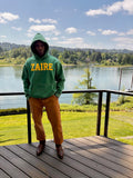 Zaire 74 vintage Green hoodie Snow Wash Fleece
