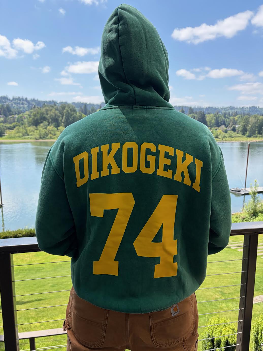Zaire 74 vintage Green hoodie Snow Wash Fleece