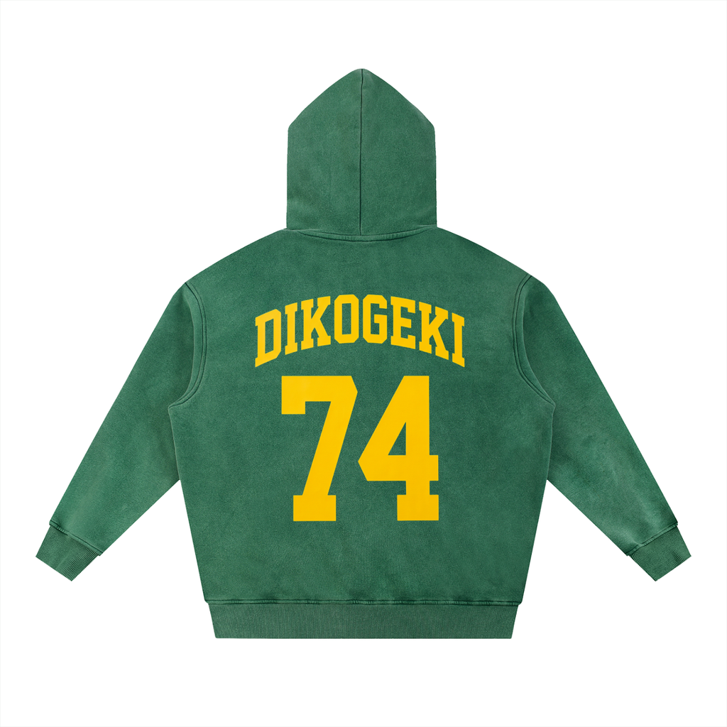 Zaire 74 vintage Green hoodie Snow Wash Fleece